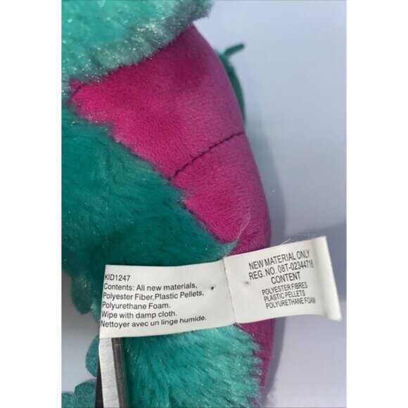 Hallmark Misty The Dragon Plush Stuffed Animal Green Pink Yellow Horns 11 inches - Picture 7 of 12